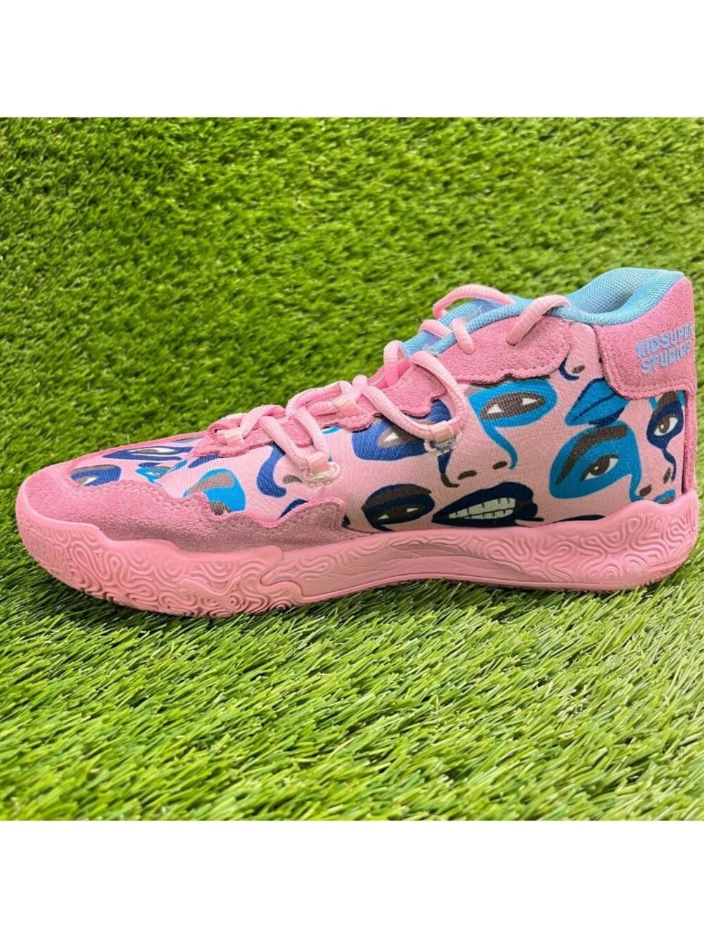 Puma LaMelo Ball MB.03 KidSuper Girls Size 6.5Y Pink Athletic Shoes Sneakers
